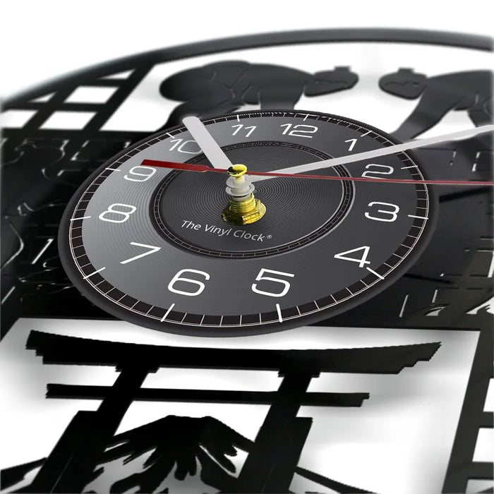 Japanese Sumo Warrior Vinyl Wall Clock