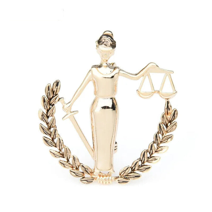 Gold Libra Constellation Brooch Metal Pin