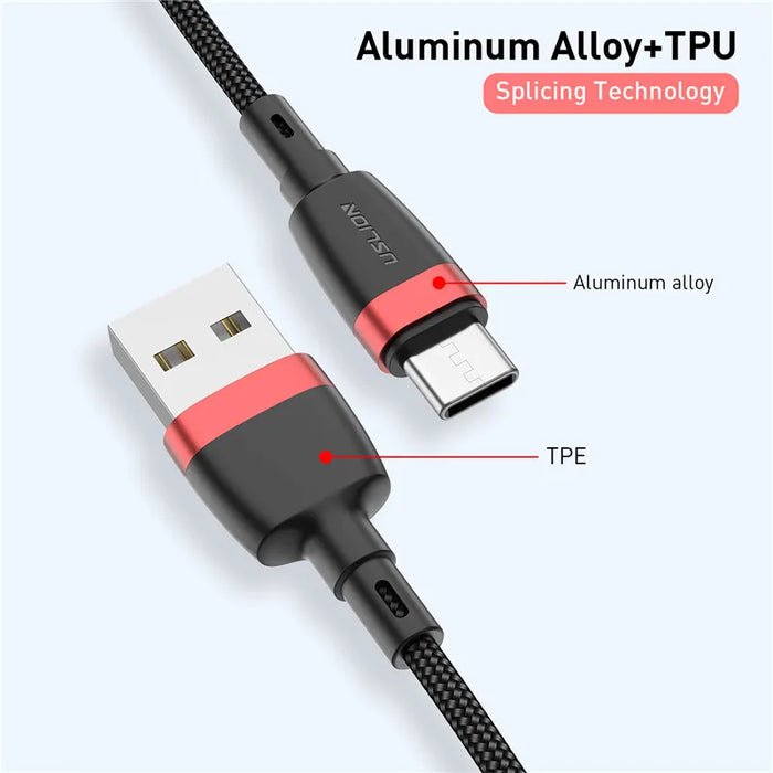 3A Fast Charging Usb C Cable For Samsung Xiaomi