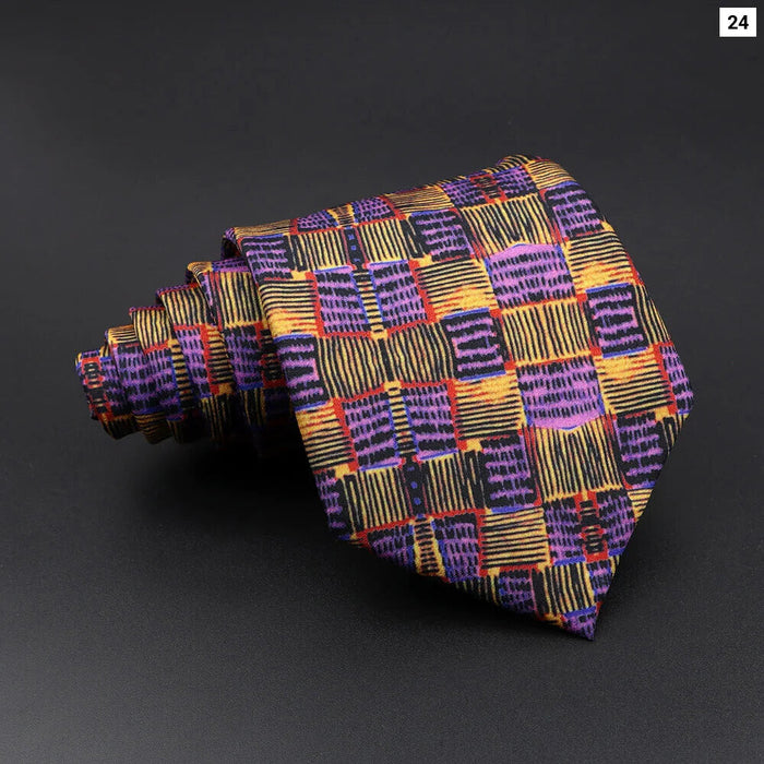 Floral Plaid Paisley Stripped Tie 9Cm Mens Fashion Necktie