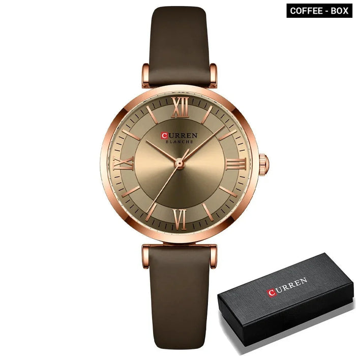 Simple Elegance Quartz Leather Wrist Watches For Women