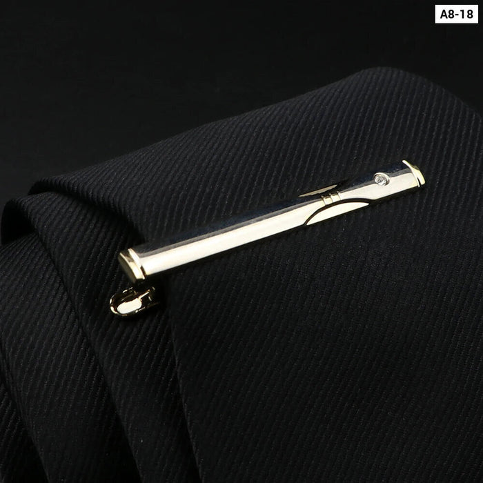 Stainless Steel Tie Clip Elegant Wedding Accessory