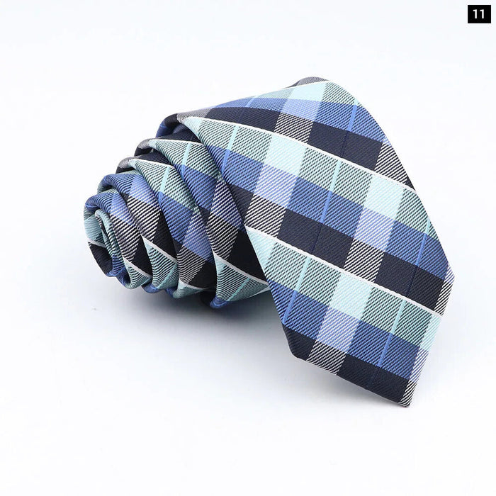 Classic Jacquard Plaid Neck Tie 6Cm Width