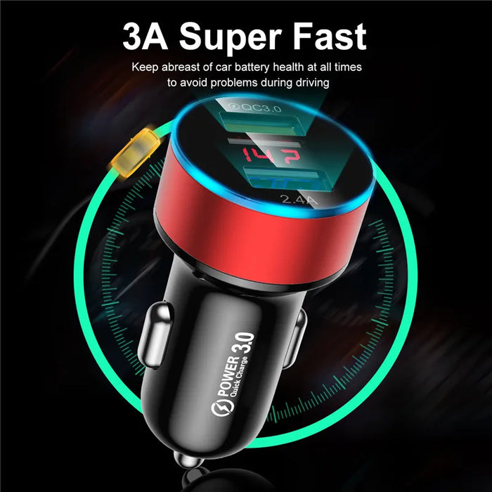 Compact 24V 3A Car Charger For Phones Tablets