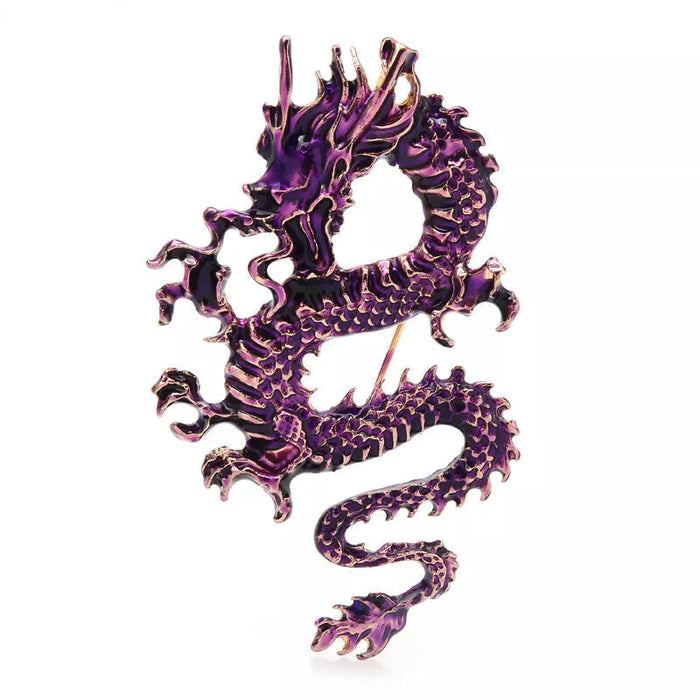 Enamel Dragon Brooch And 4 Colour Pride Dragon Pin