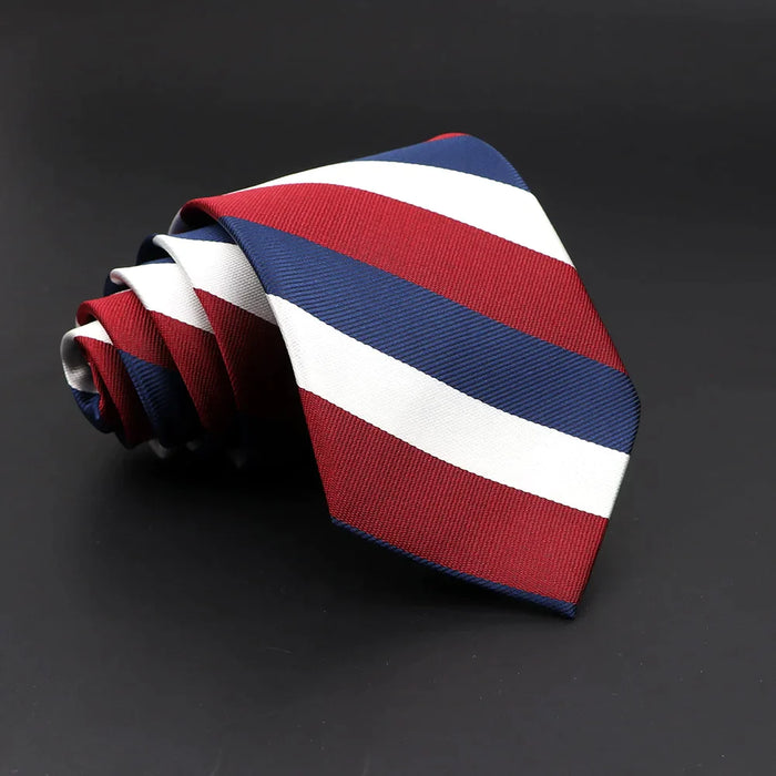 Mens Jacquard Striped Tie For Business Weddings And Daily Wear