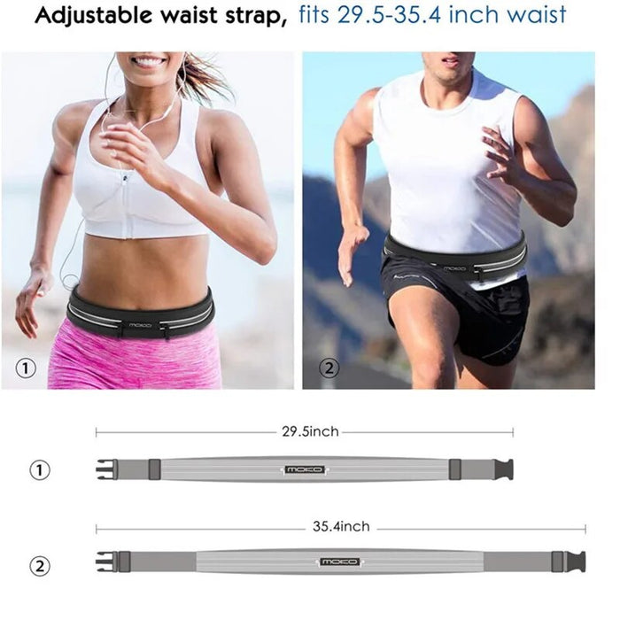 Sweatproof Reflective Slim Waist Fitness Running Belt