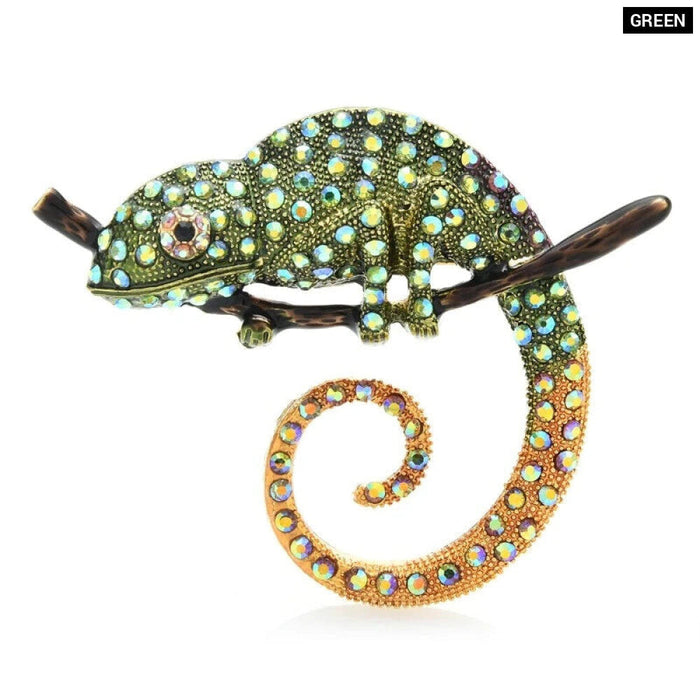 Chameleon Lizard Brooch Pin Fashion Jewelry Gift