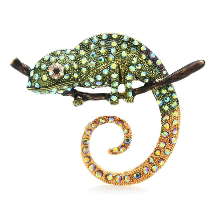 Chameleon Lizard Brooch Pin Fashion Jewelry Gift