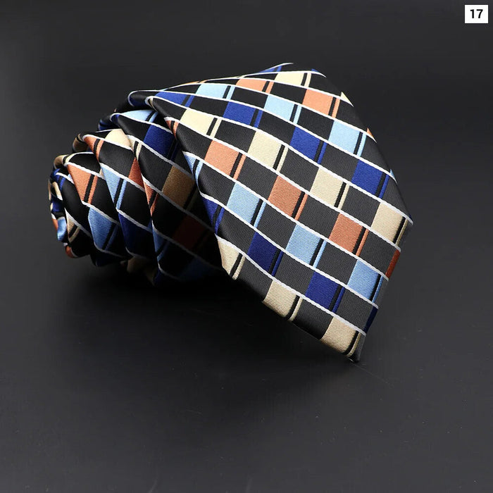 Mens Jacquard Striped Tie For Business Weddings And Daily Wear