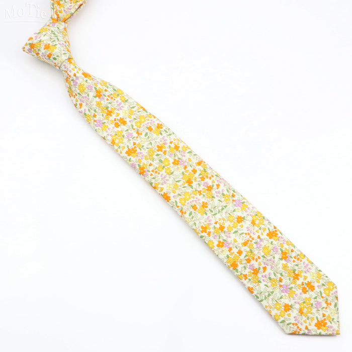 Floral Skinny Tie For Men Weddings And Parties