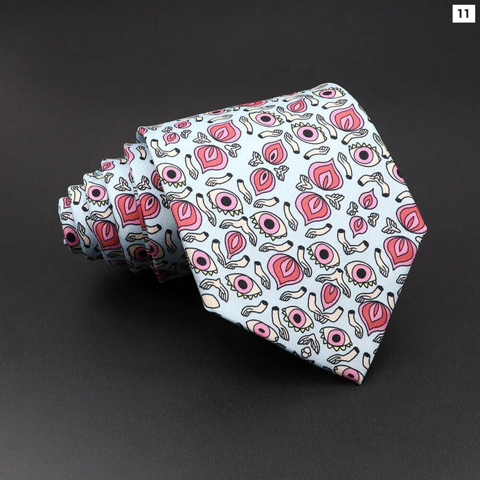 Floral Plaid Paisley Stripped Tie 9Cm Mens Fashion Necktie