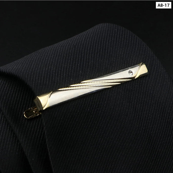 Stainless Steel Tie Clip Elegant Wedding Accessory