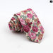 Floral Tie For Men Classic Cotton Necktie Weddings