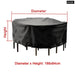 Oxford Cloth Waterproof Round Table Dust Cover Outdoor