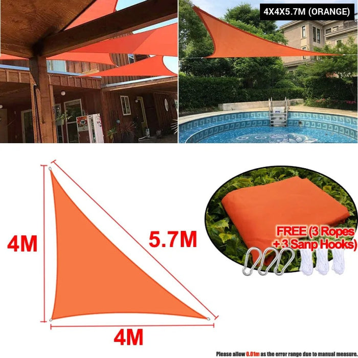 300D Waterproof Sun Shelter Triangle Sun Shade Protection Outdoor Garden Patio Pool Shade Sunscreen Sail Awning