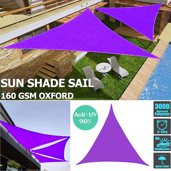 Purple Waterproof Sun Shelter Regular Triangle Shade