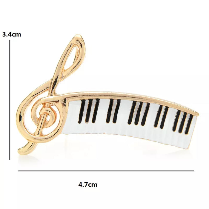 Enamel Music Note Brooch Piano Keys Teachers Musicians Accessory Gift