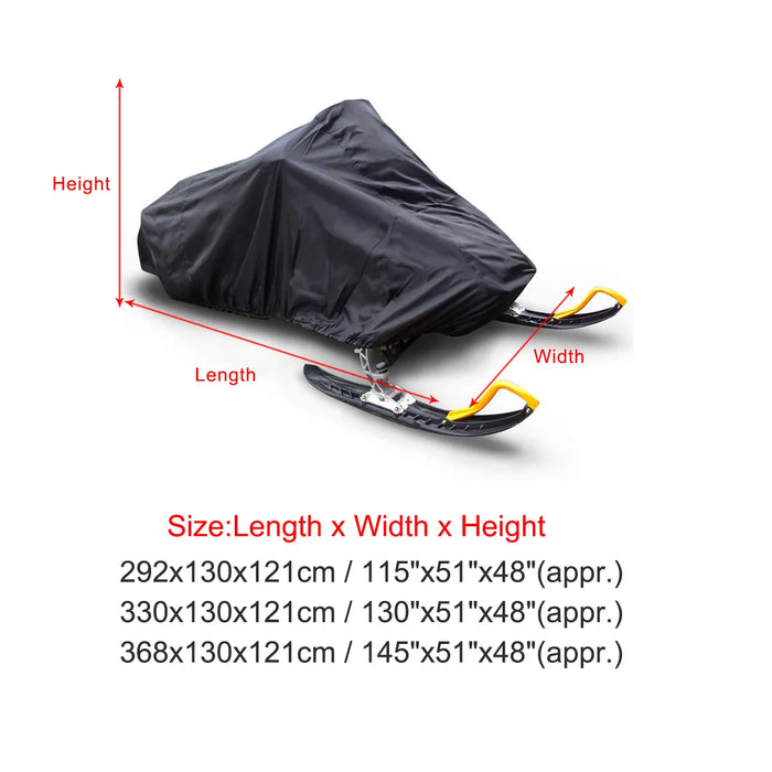 Snowmobile Cover Waterproof Dust Trailerable Sled Cover Storage Anti-UV All-Purpose Cover