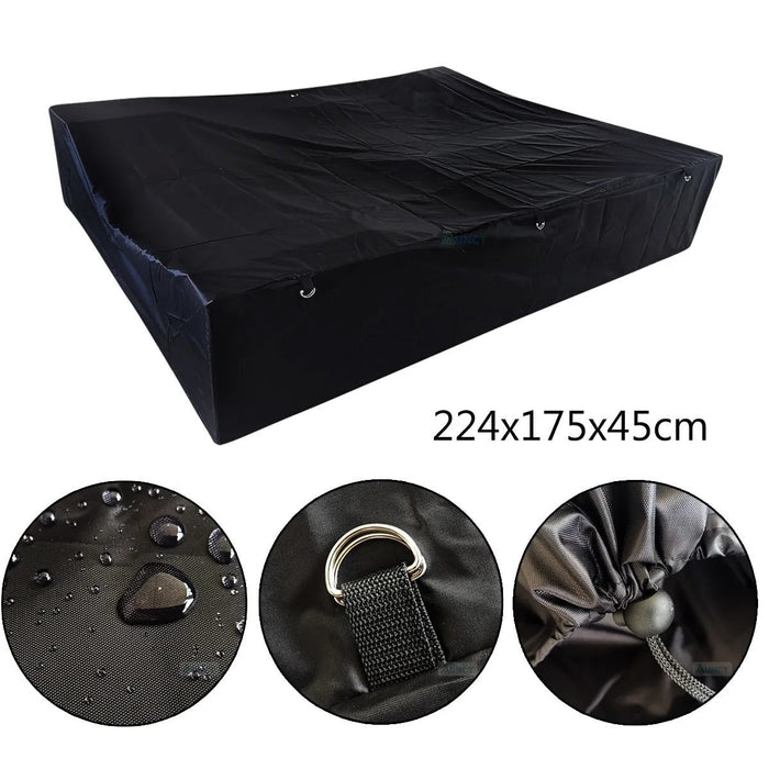 Universal Camper Trailer Cover Black Waterproof Travel Camping Cover Rooftop Travel  Black Rooftop Travel Cover