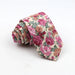 Floral Tie For Men Classic Cotton Necktie Weddings