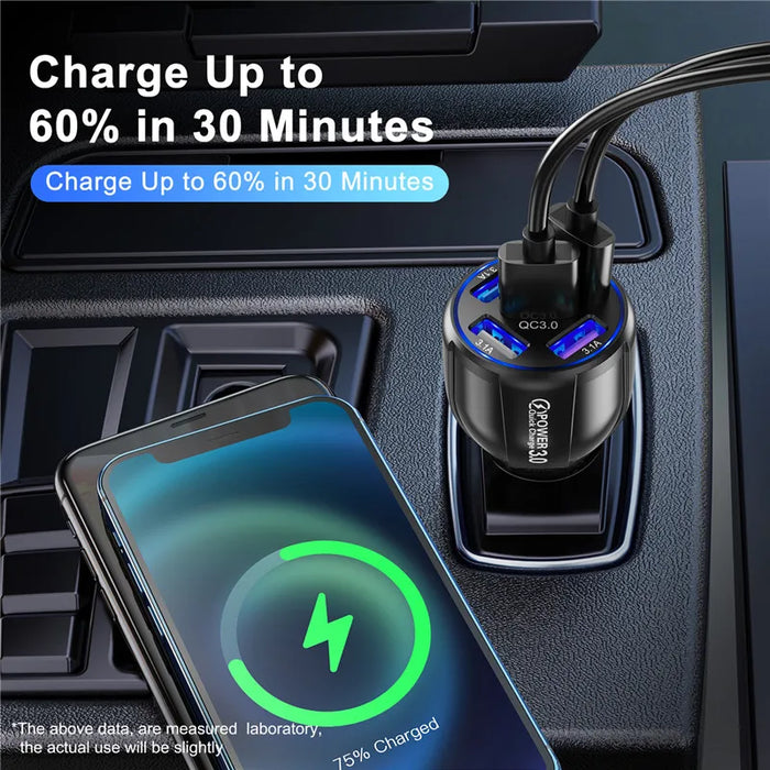 5 Port Fast Car Charger For Xiaomi Redmi Note 10 Pro