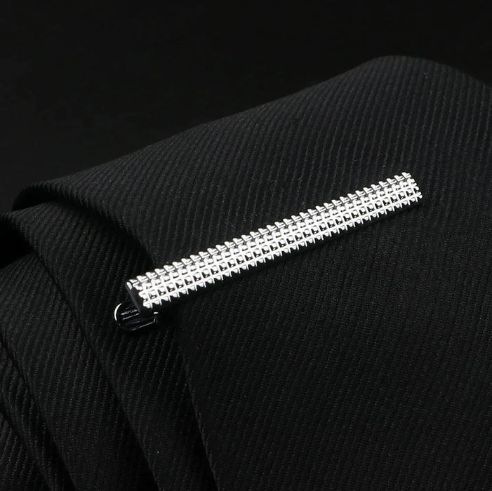 Stainless Steel Tie Clip Elegant Wedding Accessory