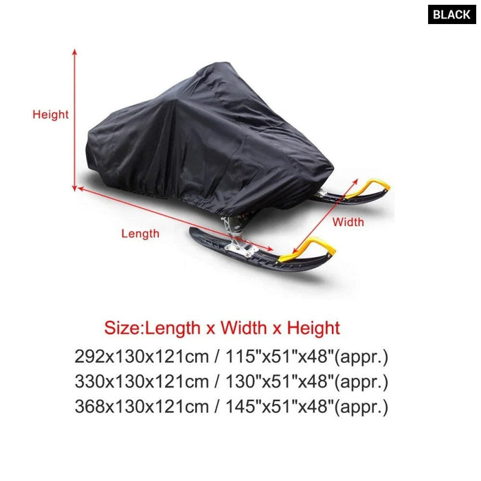 Snowmobile Cover Waterproof Dust Trailerable Sled Cover Storage Anti-UV All-Purpose Cover