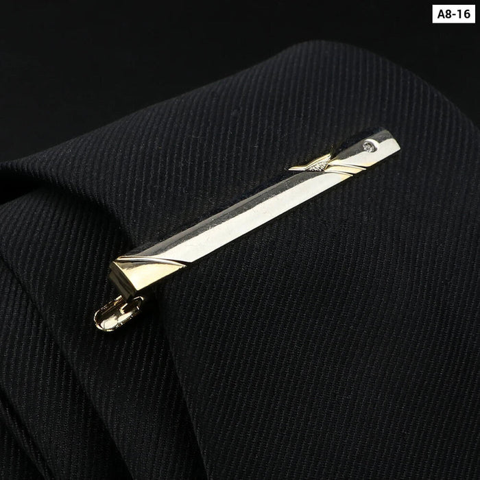 Stainless Steel Tie Clip Elegant Wedding Accessory