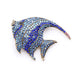 Rhinestone Fish Broochs 3 Colour Metal Flat Pin