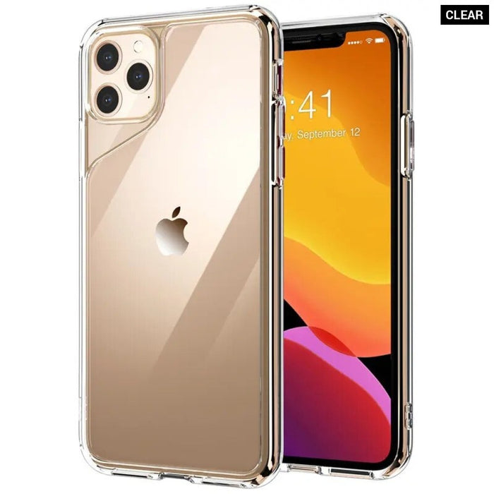 Scratch Resistant TPU Bumper + Clear Back Cover Case For iPhone 11 Pro Max