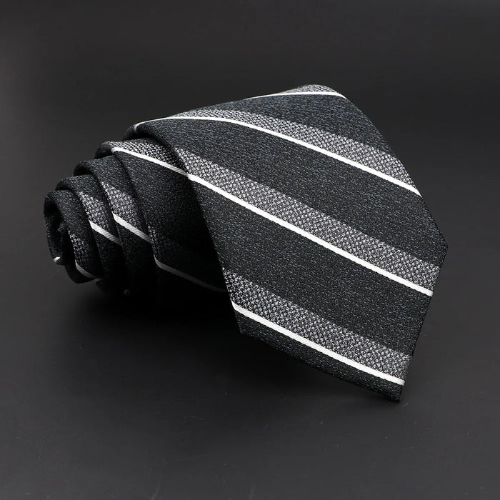 Mens Jacquard Striped Tie For Business Weddings And Daily Wear