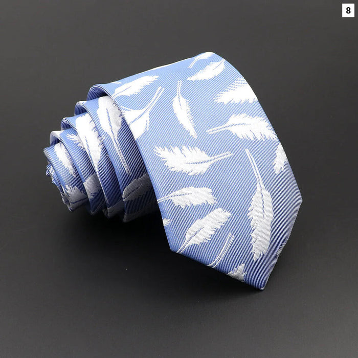 Floral Feather Tie For Weddings And Daily Wear