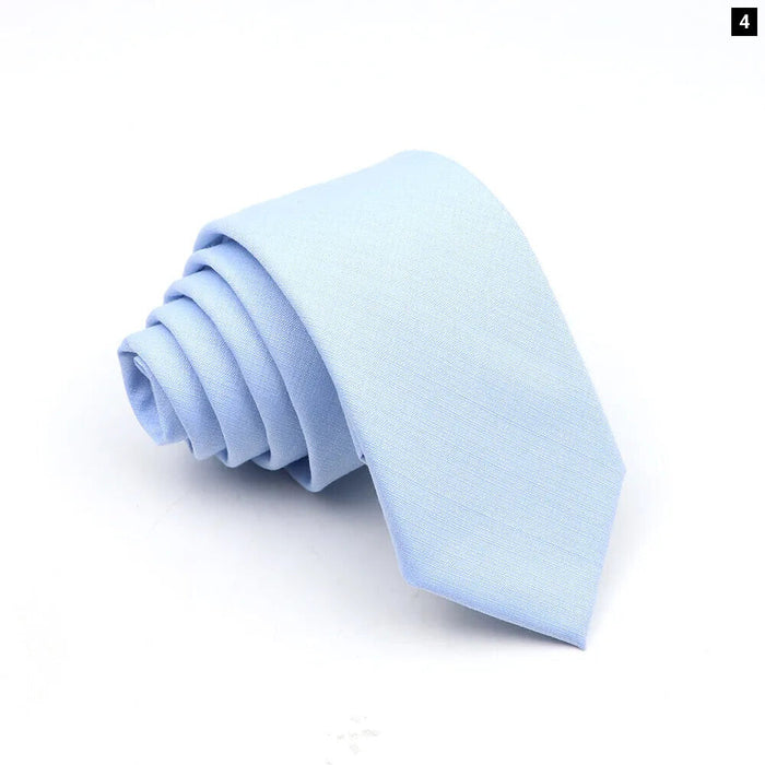 Mens Skinny Tie Wrinkle-Free Wedding Necktie In Pink Blue Or Grey