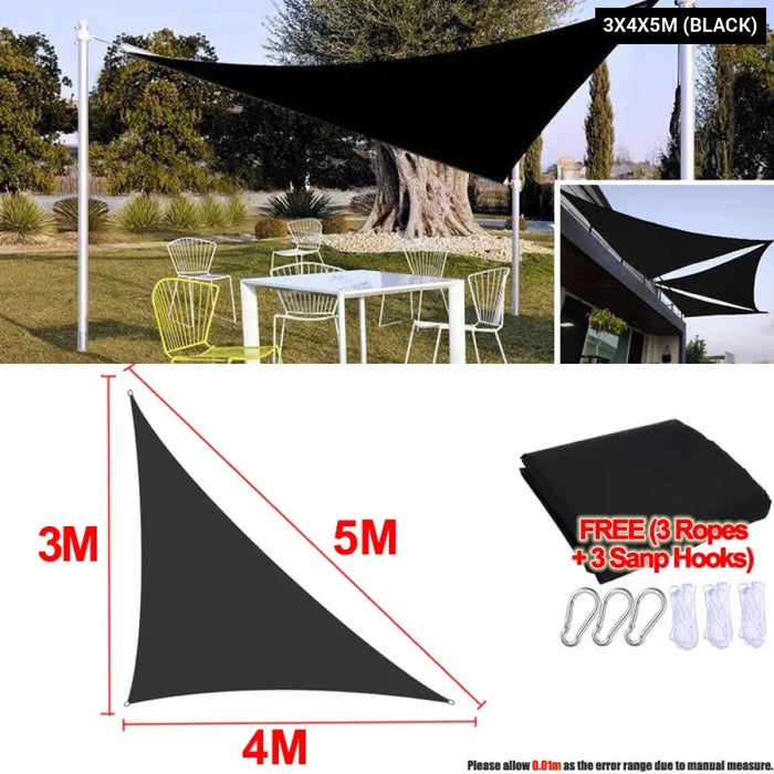 300D Waterproof Sun Shelter Triangle Sun Shade Protection Outdoor Garden Patio Pool Shade Sunscreen Sail Awning