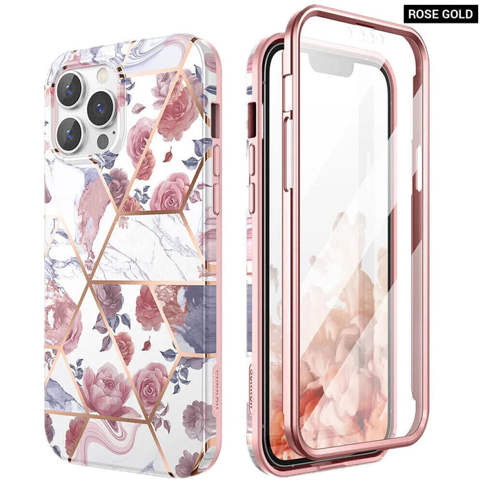 Marble 2 In 1 Shockproof Case For Iphone13 Pro Fashion Colour 360 Protection