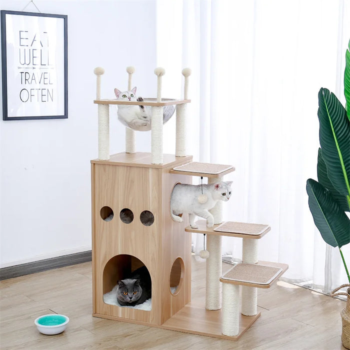 Multi Level Cat Tree Perches Scratching Post