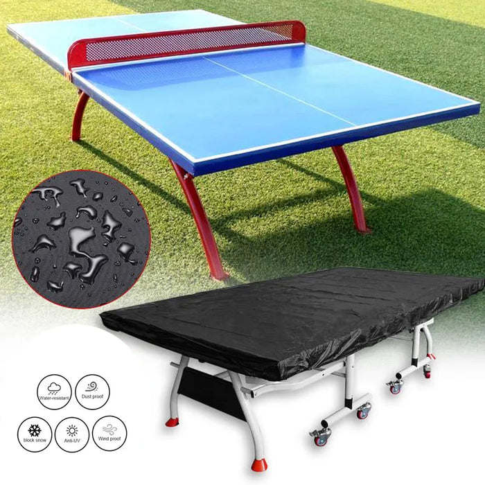 Table tennis table cover table cover waterproof dustproof anti-ultraviolet black convenient sports outdoor indoor