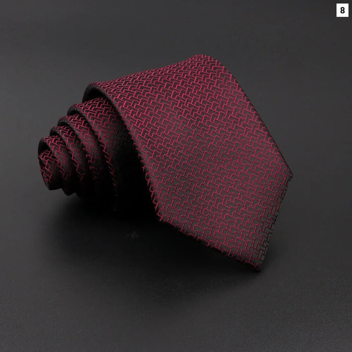 Classic Dots Neck Ties Red Blue 8Cm For Mens Business And Wedding Attire