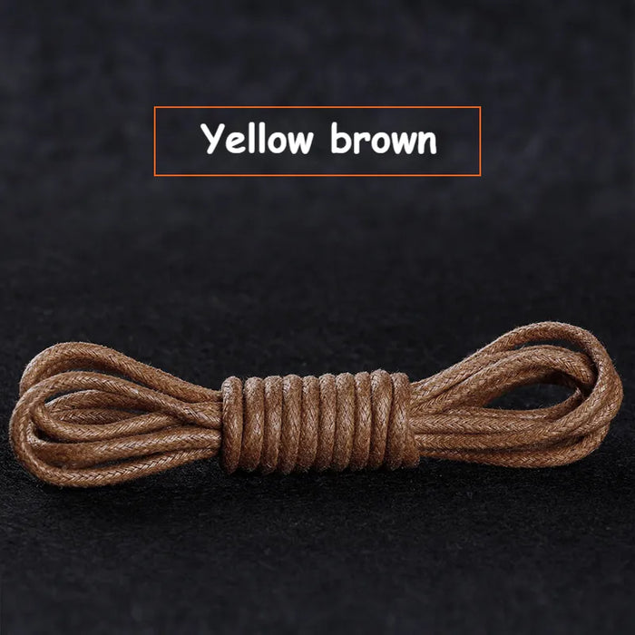 1Pair Cotton Waxed Round Oxford Boots Waterproof Leather Shoe Laces 60/80/100/120/140/180Cm Length