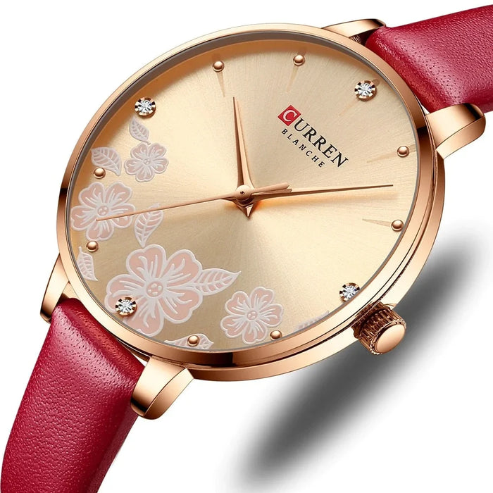 Elegant Leather Charming Design Quartz Wristwatches For Women