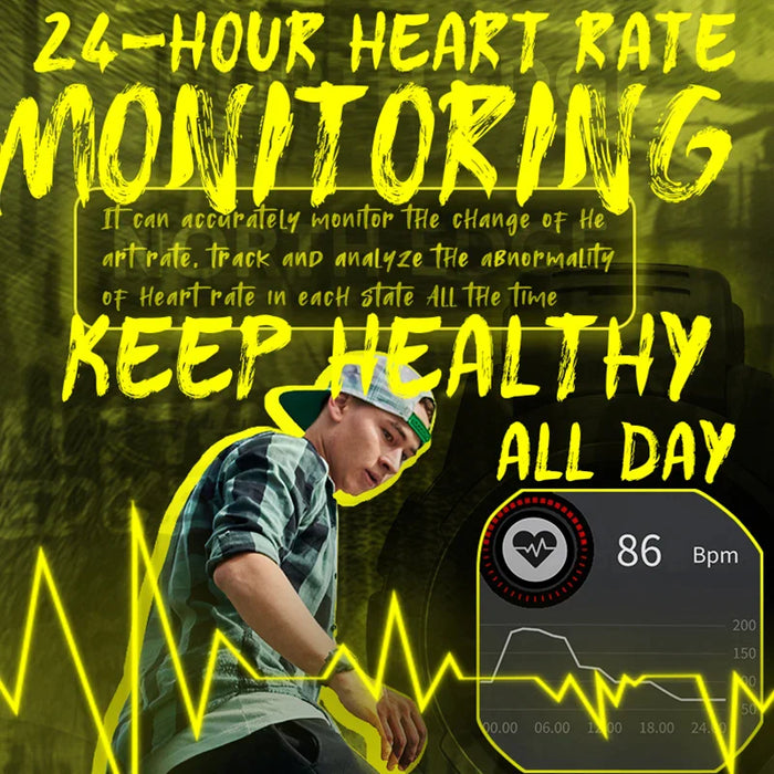 Unisex Full Touch Screen Heart Rate Blood Pressure Blood Oxygen Monitor Sports Smart Watch For Android & Ios