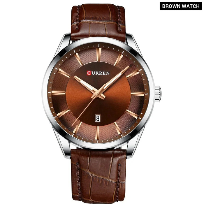 Business Leather Quartz Wristwatches For Men