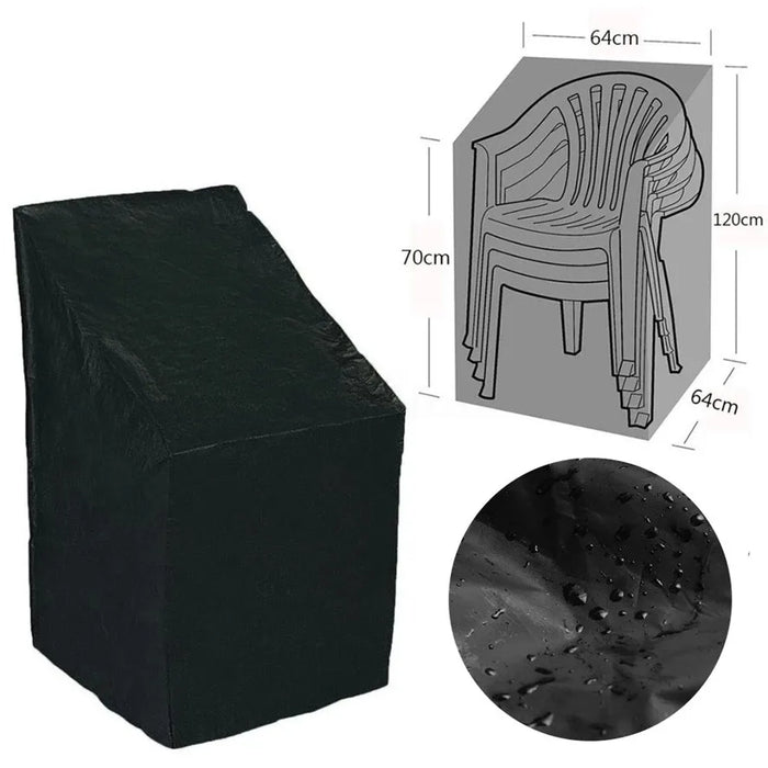 Outdoor Garden Terrace Stackable Chair dust Cover Storage Bag Furniture Protection Cover High Quality Waterproof and Dustproof