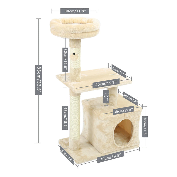 Multi Level Cat Tree Condo Toys Nest