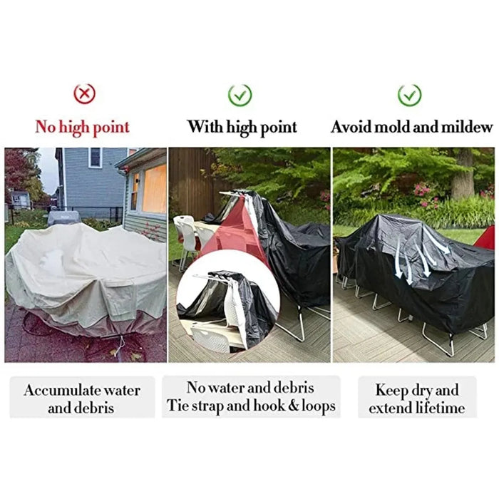 32 Sizes Furniture Cover Waterproof Outdoor Garden Patio Beach Sofa Chair Table Black silverCovers Rain Protection Cover