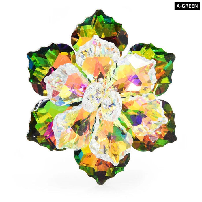 Glass Flower Brooch 14 Colours