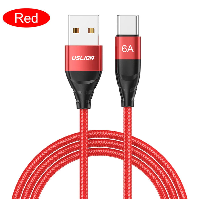 6A Fast Charge Usb C Cable For Xiaomi Iphone 15 Pro