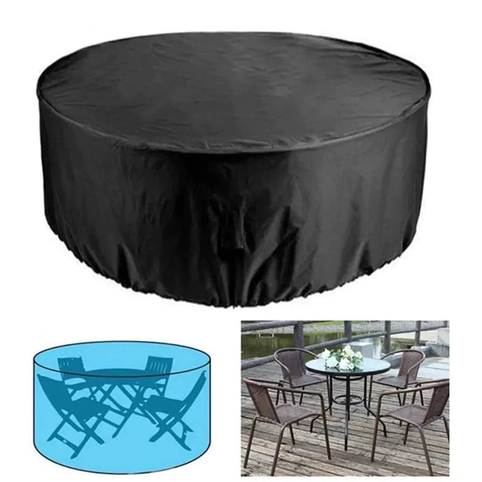 Outdoor Garden Furniture Round Cover Table Chair Set Waterproof Oxford Wicker Sofa Protection Patio Rain Snow Dustproof Cover