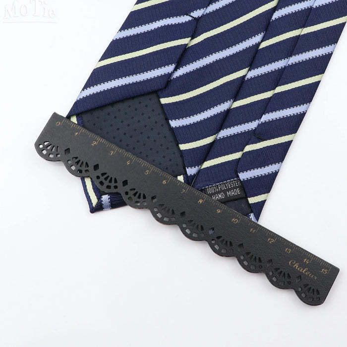 Mens Ties Jacquard Woven Striped Plaid Necktie 7Cm Polyester Wedding Accessory